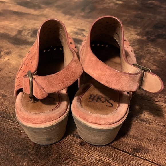 Sofft Alyse Slingback Cutout Booties, Ankle Boots, SlipOn, 7M, Rust Orange - Picture 6 of 10